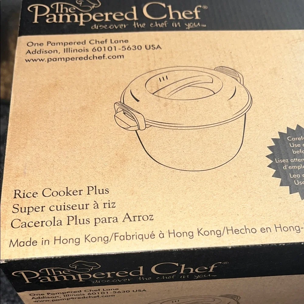 Pampered Chef Black Microwave Rice Cooker PLUS. 3qt makes 9 cups